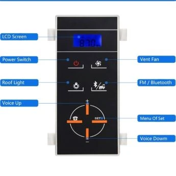 工場供給電子シャワー コントロール パネル、シャワー キャビネット用シャワー ルーム コントロール パネル